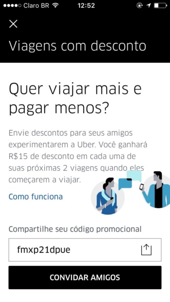 marketing de afiliados do uber