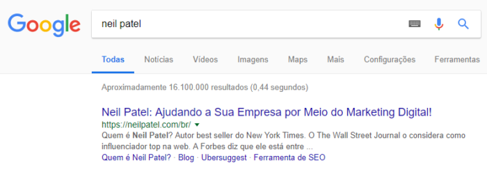 pesquisa no google neil patel