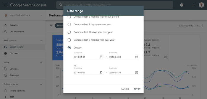 date range