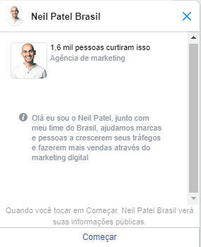 chatbot para facebook do neil patel