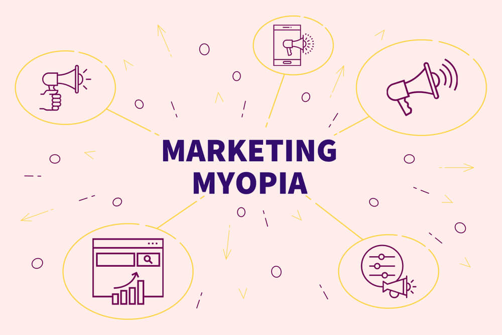 ilustracao sobre miopia de marketing